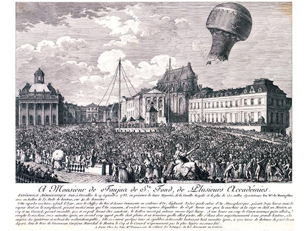 Penerbangan balon pertama dengan membawa hewan